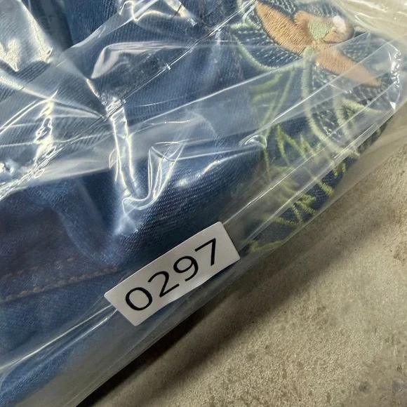 Denim Jazz Embroidered Floral Jean Jacket Shirt Button Front Women's‎ L VTG - Picture 10 of 10